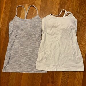 LULULEMON TWO workout tanks with built in bra